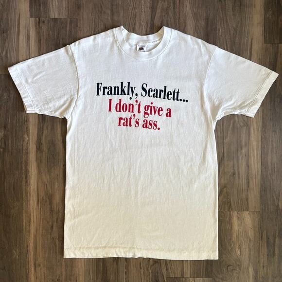 Vintage Clue Movie Promo T-Shirt Men's Size M/L 1990s Miss Scarlett White - Picture 1 of 5